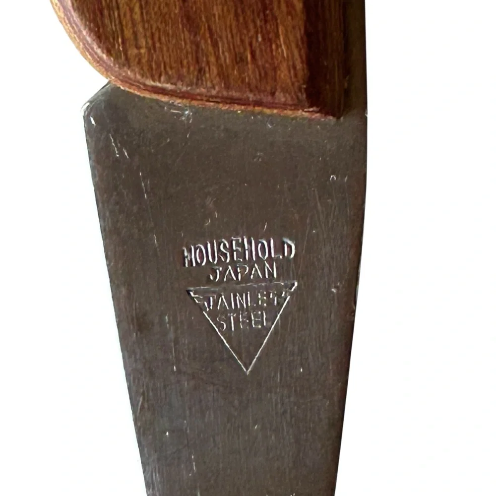 Vintage‎ Emperor Steel Savoy Carving Fork Japan Stainless Steel Wood Handle